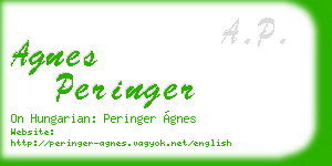 agnes peringer business card